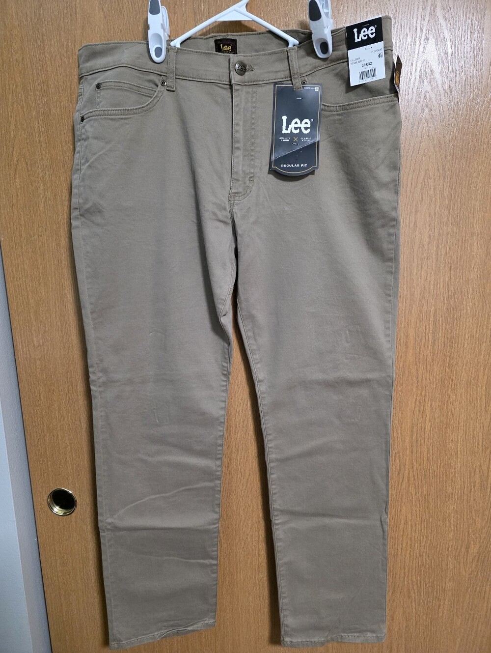 Lee Men's 38x32 Straight Leg Pants - Taupe